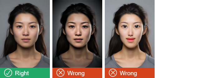 The photo on the left has not been altered, the two photos on the right have been altered. 